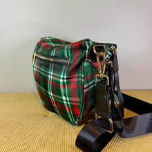 Load image into Gallery viewer, The Roni Nylon Crossbody - Green Plaid