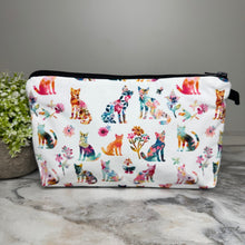Load image into Gallery viewer, Pouch - Cats Floral Rainbow