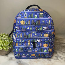 Load image into Gallery viewer, Mini Backpack - Halloween Fall - Potion Spell Book Shelf