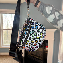 Load image into Gallery viewer, The Roni Nylon Crossbody - Rainbow Animal Print