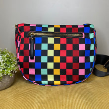 Load image into Gallery viewer, The Roni Nylon Crossbody - Checkered Colorful Black