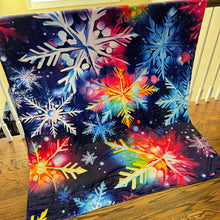 Load image into Gallery viewer, Blanket - Christmas - Rainbow Snowflake