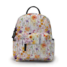 Load image into Gallery viewer, Mini Backpack - White Delicate Floral