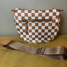 Load image into Gallery viewer, The Roni Nylon Crossbody - Checkered Camel
