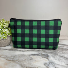 Load image into Gallery viewer, Pouch - Christmas Green Plaid