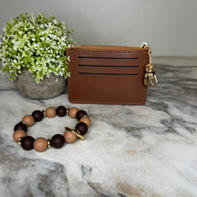 Load image into Gallery viewer, Denim Suede Bracelet Keychain & Card Holder Wallet