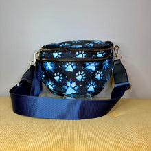 Load image into Gallery viewer, The Roni Nylon Crossbody - Christmas Paw Print Dog Snowflake