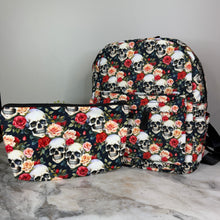 Load image into Gallery viewer, Mini Backpack - Halloween - Skull Roses