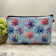 Load image into Gallery viewer, Pouch - Christmas Snowflake on Blue
