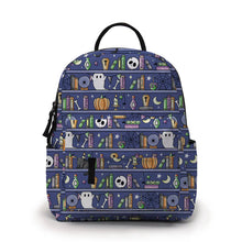 Load image into Gallery viewer, Mini Backpack - Halloween Fall - Potion Spell Book Shelf