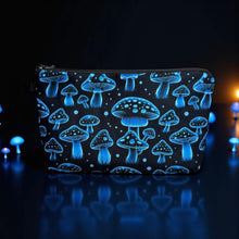 Load image into Gallery viewer, Pouch - Mushrooms Black & Blue