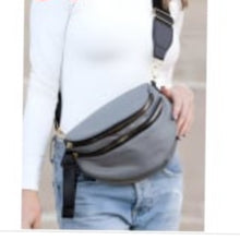 Load image into Gallery viewer, The Roni Nylon Crossbody - Grey + Black - PREORDER