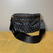 Load image into Gallery viewer, The Roni Nylon Crossbody - Black & Grey Paw - PREORDER