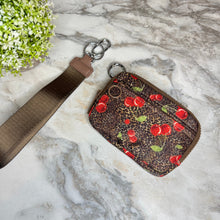 Load image into Gallery viewer, Rue - Nylon Wristlet Wallet - Animal Brown Cherry