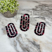 Load image into Gallery viewer, Jumbo Paperclip - Blue Pink Dog Paw Heart