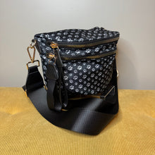 Load image into Gallery viewer, The Roni Nylon Crossbody - Black & Grey Paw - PREORDER