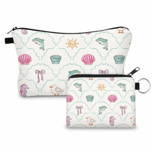 Load image into Gallery viewer, Bundled Set - Pouch & Mini Pouch - Summer Cute Scallop Things