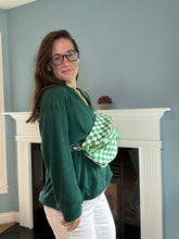 Load image into Gallery viewer, The Roni Nylon Crossbody - Checkered Kelly Green