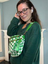Load image into Gallery viewer, The Roni Nylon Crossbody - Checkered Kelly Green