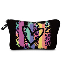 Load image into Gallery viewer, Pouch - Animal Print Rainbow Heart
