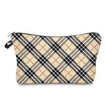 Load image into Gallery viewer, Pouch - Plaid Tan & Gold