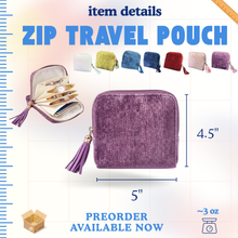 Load image into Gallery viewer, Zip Travel Pouch - Jewelry Storage