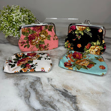 Load image into Gallery viewer, Clamshell Coin Purse Wallet (Medium) - Floral

