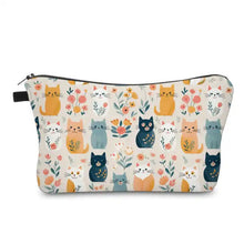Load image into Gallery viewer, Pouch - Cat, Floral In A Row
