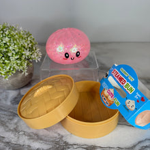 Load image into Gallery viewer, Squishy Toy - Viral Dumpling, Pink Glitter + Water Beads
