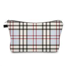 Load image into Gallery viewer, Pouch - Plaid Blue Tan
