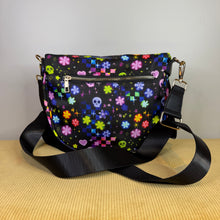 Load image into Gallery viewer, The Roni Nylon Crossbody - Halloween Fall Skull Check Floral Star

