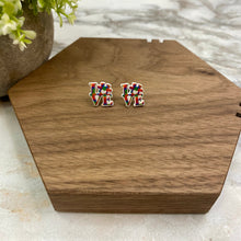 Load image into Gallery viewer, Acrylic Stud Earrings - Autism Awareness - Love Puzzle
