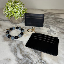 Load image into Gallery viewer, Denim Suede Bracelet Keychain &amp; Card Holder Wallet - PREORDER 9/18-9/21
