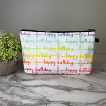 Load image into Gallery viewer, Pouch - Happy Birthday Rainbow
