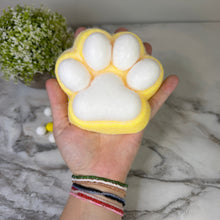Load image into Gallery viewer, Squishy Toy - Giant Paw Taba - Yellow White
