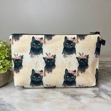 Load image into Gallery viewer, Pouch - Cat Floral Crown
