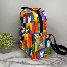 Load image into Gallery viewer, Mini Backpack - Cat Squares
