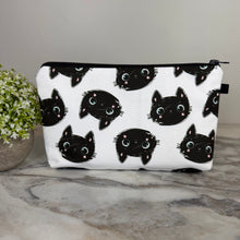 Load image into Gallery viewer, Pouch - Cat, Black Cat Heads
