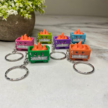 Load image into Gallery viewer, Keychain Figurine - Dumpster Fire Mix
