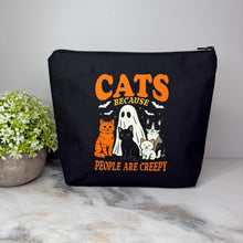 Load image into Gallery viewer, Pouch XL - Halloween Fall Cats People Are Creepy
