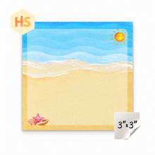 Load image into Gallery viewer, The Sticky Note Collection - Beach Sand Summer Seashell Sun
