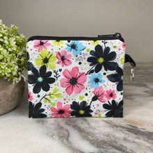 Load image into Gallery viewer, Mini Pouch - Floral Pink Blue Lime Black
