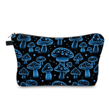 Load image into Gallery viewer, Pouch - Mushrooms Black &amp; Blue
