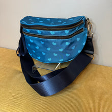 Load image into Gallery viewer, The Roni Nylon Crossbody - Dark Blue Hearts
