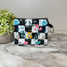 Load image into Gallery viewer, Mini Pouch - Floral Checker
