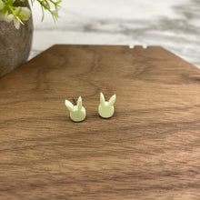 Load image into Gallery viewer, Acrylic Stud Earrings - Easter - Bunny Head - Yellow
