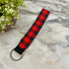 Load image into Gallery viewer, Wrist Lanyard with Keychain - Plaid

