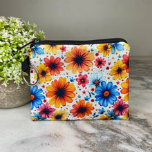 Load image into Gallery viewer, Mini Pouch - Floral Orange Yellow Blue
