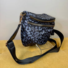 Load image into Gallery viewer, The Roni Nylon Crossbody - Black &amp; Grey Animal

