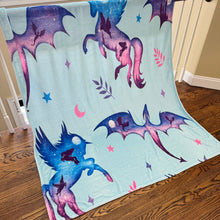 Load image into Gallery viewer, Blanket - Galaxy Dragon Unicorn
